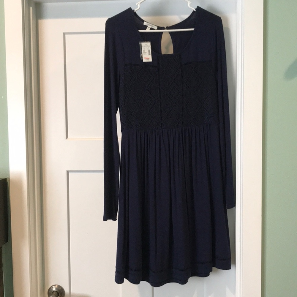 NWT long sleeve navy dress - Picture 1 of 4